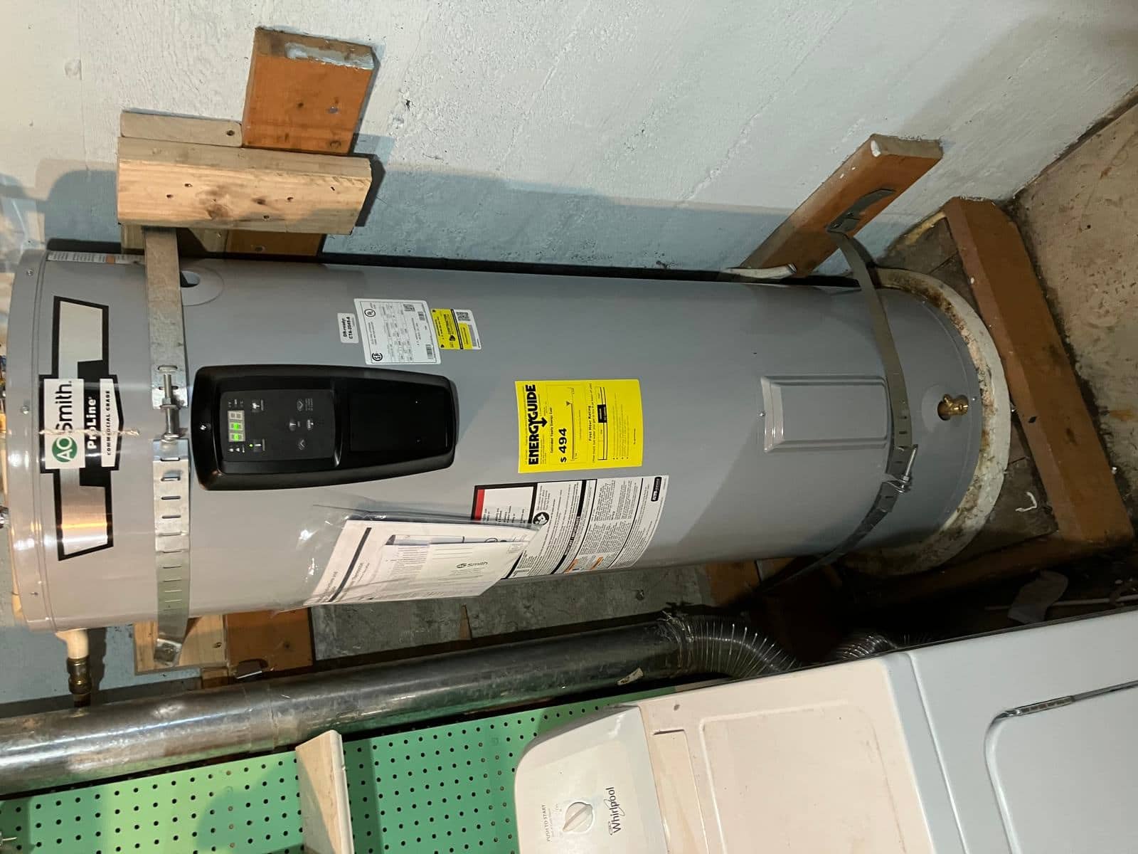 Water heater installed by Andy's Plumbing & Drain
